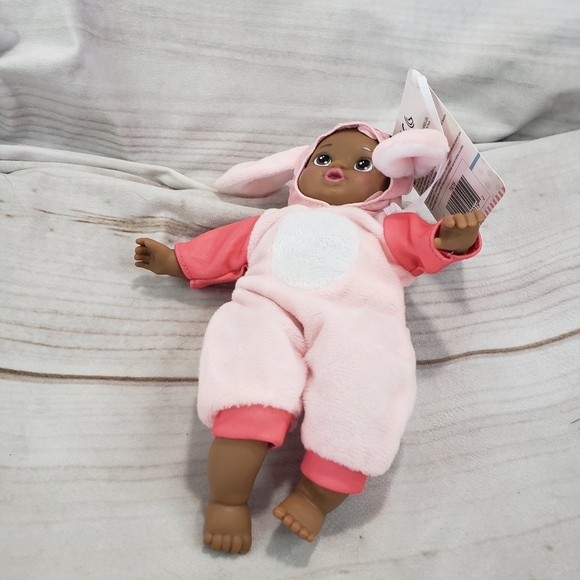 Jakks Pacific Pink Easter Bunny Baby Doll Dark Skin With Tag 9 Inch 2019 - Picture 4 of 8